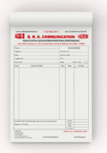 Bill Book 1/4 Size (A4) (Two Color Printing) - Azure Prints