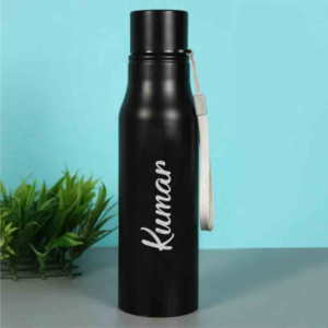 Personalised Black Stainless Steel Bottle